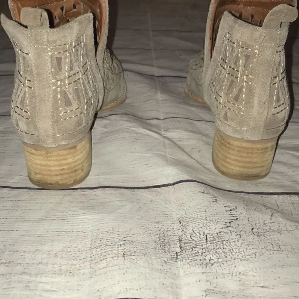 Jeffrey Campbell Taggart Suede Cutout Booties